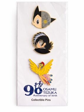 Osamu Tezuka 90th Anniversary Yellow Phoenix Collectible Pin Set